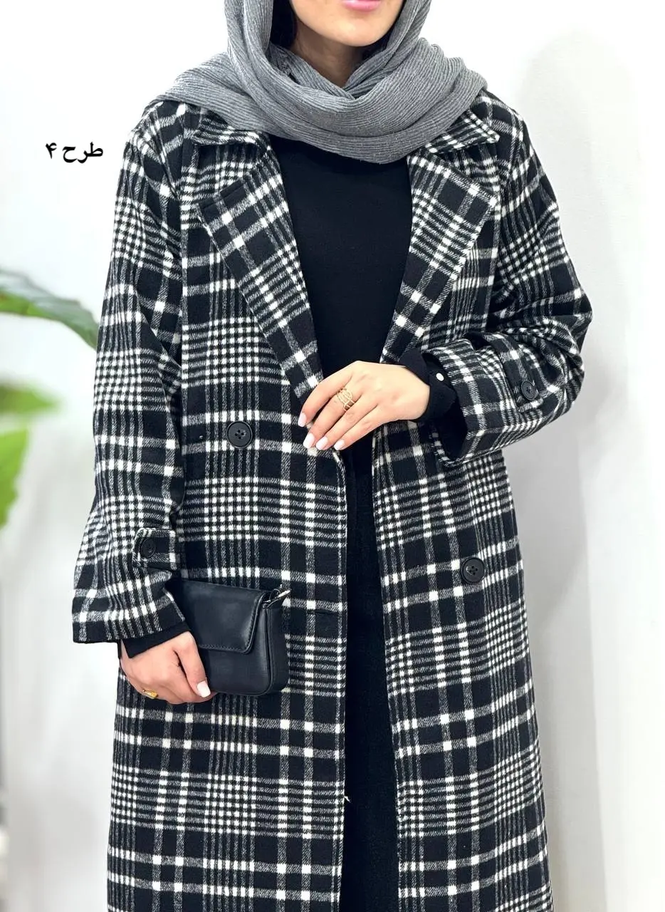 پالتو پشمی بلند آستردار شاهیکا